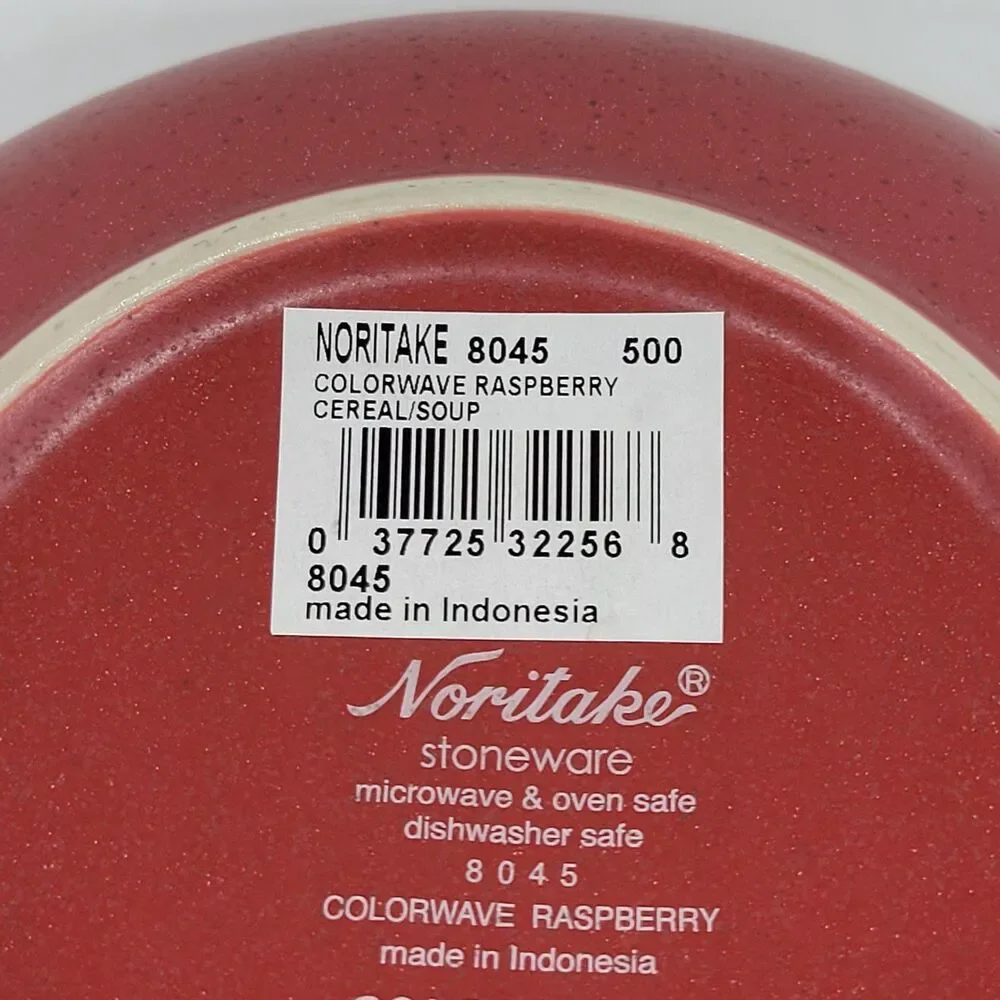 Noritake Colorwave Raspberry Dinner Plate, Salad Plate And Cereal Bowl New